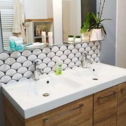 99Déco Lot De 2 Crédences PVC L70xH30cm -Plaques et lettrages Soldes lot de 2 credences pvc l70xh30cm 15