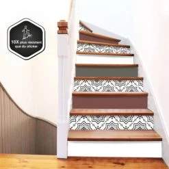 99Déco Crédences Lot De 5 Contremarches Escaliers Adhésives L100x15cm