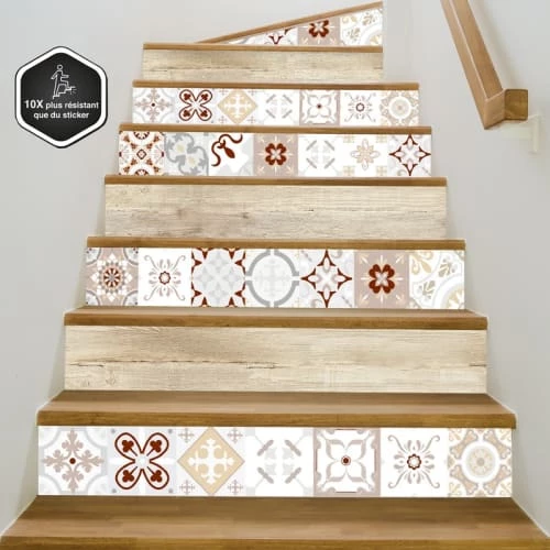 99Déco Crédences Lot De 5 Contremarches Escaliers Adhésives L100x15cm 4 99Déco Crédences Lot De 5 Contremarches Escaliers Adhésives L100x15cm – Image 2