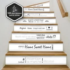 99Déco Crédences Lot De 5 Contremarches Escaliers L100x15cm