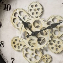 Unimasa Horloges Murales Et Horloges à Poser Pendule à Suspendre à Engrenages -Plaques et lettrages Soldes pendule a suspendre a engrenages 2