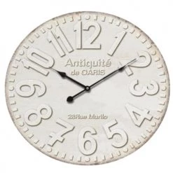 Enesco Horloges Murales Et Horloges à Poser Pendule Chiffres Relief En MDF D40cm