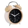 Present Time Horloges Murales Et Horloges à Poser Réveil Classic Bell En Bois -Plaques et lettrages Soldes reveil classic bell en bois