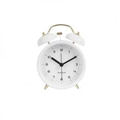 Karlsson Horloges Murales Et Horloges à Poser Réveil Design Classic Blanc -Plaques et lettrages Soldes reveil design classic blanc 2