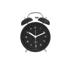 Karlsson Horloges Murales Et Horloges à Poser Réveil Design Classic Noir -Plaques et lettrages Soldes reveil design classic noir 1
