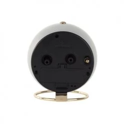 Present Time Horloges Murales Et Horloges à Poser Réveil Globe Métal Blanc -Plaques et lettrages Soldes reveil globe metal blanc 3