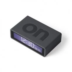 Lexon Horloges Murales Et Horloges à Poser Réveil LCD Réversible ON-OFF En ABS Gris Foncé -Plaques et lettrages Soldes reveil lcd reversible on off en abs gris fonce 2