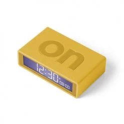 Lexon Horloges Murales Et Horloges à Poser Réveil LCD Réversible ON-OFF En ABS Jaune -Plaques et lettrages Soldes reveil lcd reversible on off en abs jaune 2