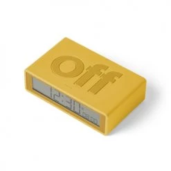 Lexon Horloges Murales Et Horloges à Poser Réveil LCD Réversible ON-OFF En ABS Jaune -Plaques et lettrages Soldes reveil lcd reversible on off en abs jaune 3
