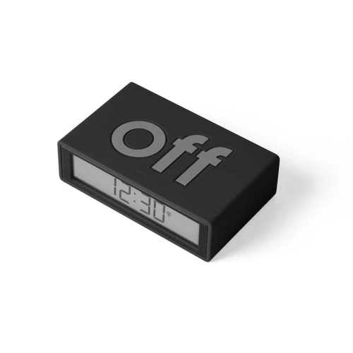 Lexon Horloges Murales Et Horloges à Poser Réveil LCD Réversible ON-OFF En ABS Noir Mat 5 Lexon Horloges Murales Et Horloges à Poser Réveil LCD Réversible ON-OFF En ABS Noir Mat – Image 3