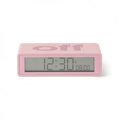 Lexon Horloges Murales Et Horloges à Poser Réveil LCD Réversible ON-OFF En ABS Rose -Plaques et lettrages Soldes reveil lcd reversible on off en abs rose 1
