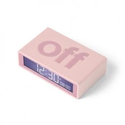 Lexon Horloges Murales Et Horloges à Poser Réveil LCD Réversible ON-OFF En ABS Rose -Plaques et lettrages Soldes reveil lcd reversible on off en abs rose 2