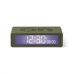 Lexon Horloges Murales Et Horloges à Poser Réveil LCD Réversible ON-OFF En ABS Vert Kaki