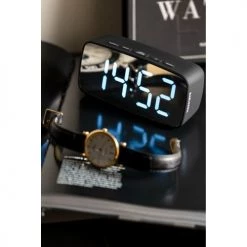 Karlsson Horloges Murales Et Horloges à Poser Réveil Led Noir -Plaques et lettrages Soldes reveil led noir 3