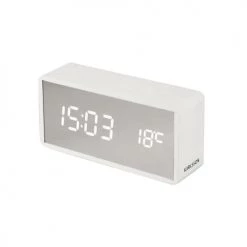 Karlsson Horloges Murales Et Horloges à Poser Réveil Mirror Led Blanc -Plaques et lettrages Soldes reveil mirror led blanc 2