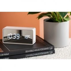 Karlsson Horloges Murales Et Horloges à Poser Réveil Mirror Led Blanc -Plaques et lettrages Soldes reveil mirror led blanc 4