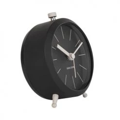 Present Time Horloges Murales Et Horloges à Poser Réveil Noir -Plaques et lettrages Soldes reveil noir 10