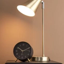 Present Time Horloges Murales Et Horloges à Poser Réveil Noir -Plaques et lettrages Soldes reveil noir 2