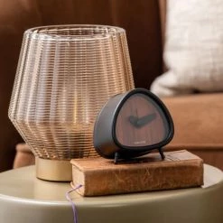 Present Time Horloges Murales Et Horloges à Poser Réveil Triangle Métal Marron -Plaques et lettrages Soldes reveil triangle metal marron 1