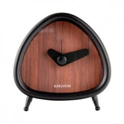 Present Time Horloges Murales Et Horloges à Poser Réveil Triangle Métal Marron -Plaques et lettrages Soldes reveil triangle metal marron 2